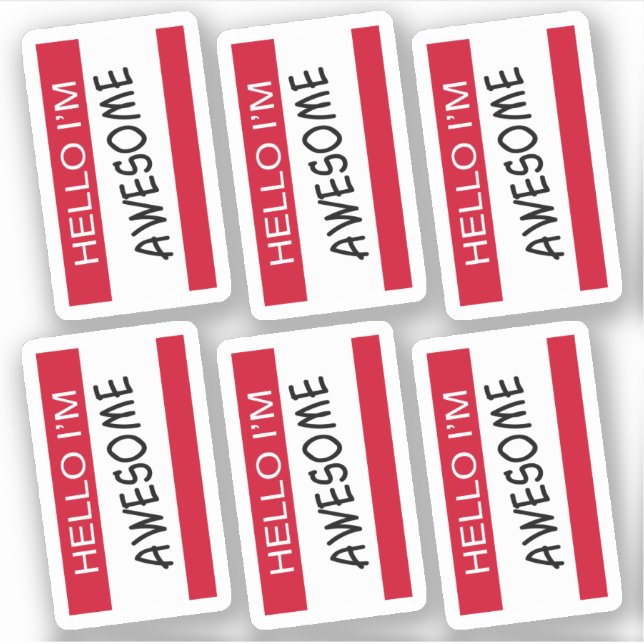 Sticker Bonjour je suis génial ensemble 6 (Devant)