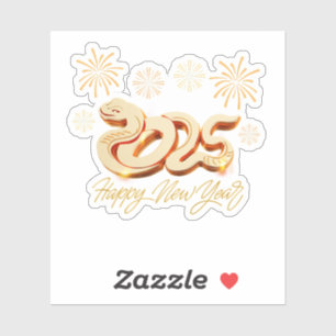 Sticker Bonne année 2025 L'année chinoise du serpent