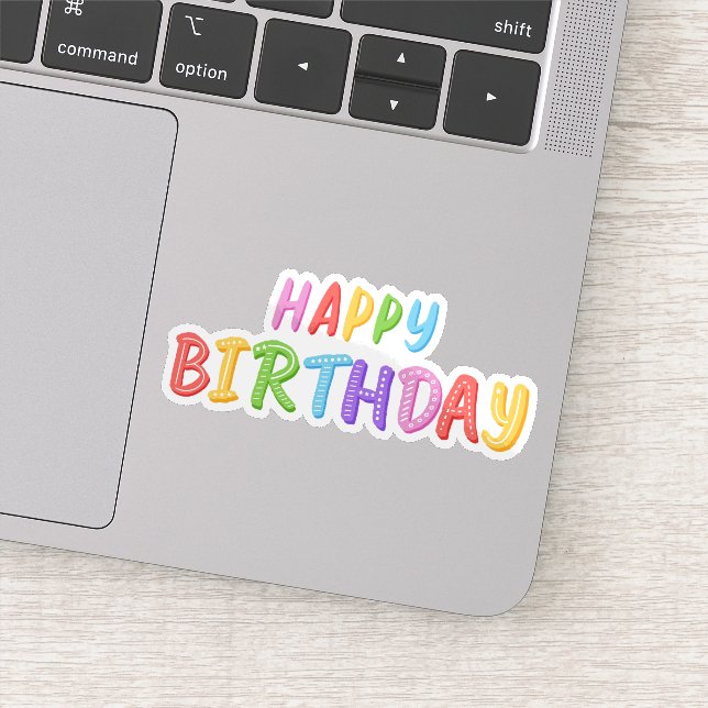 Sticker Bonne autocollante d'anniversaire (Détail)