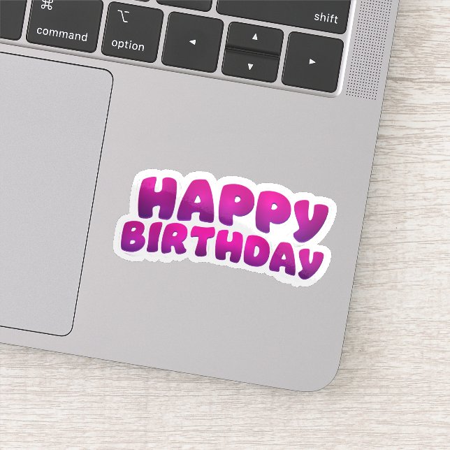 Sticker Bonne autocollante d'anniversaire (Détail)