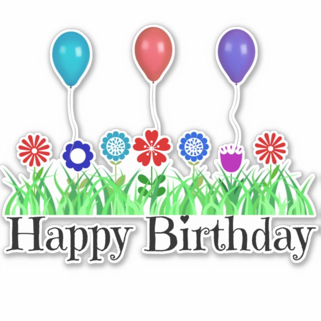 Sticker Bonne fête d'anniversaire (Devant)