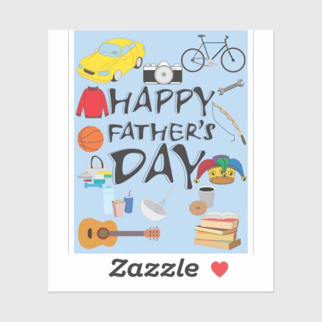 Sticker Bonne Fête des pères (Feuille)