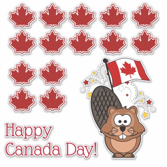 Sticker Bonne fête du Canada (Devant)