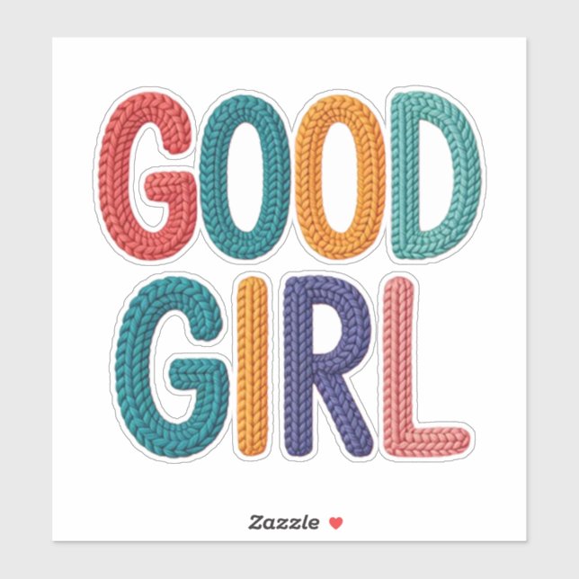 Sticker Bonne Fille (Feuille)