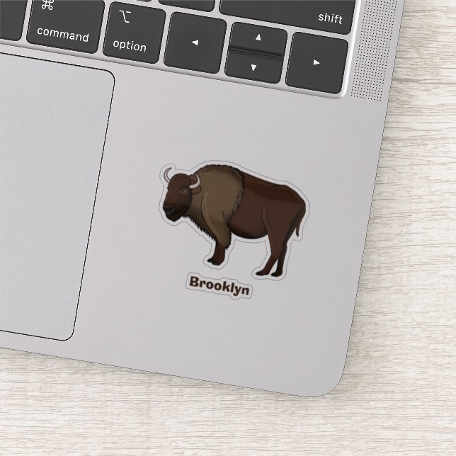 Sticker Bonne illustration de bison américain (Détail)