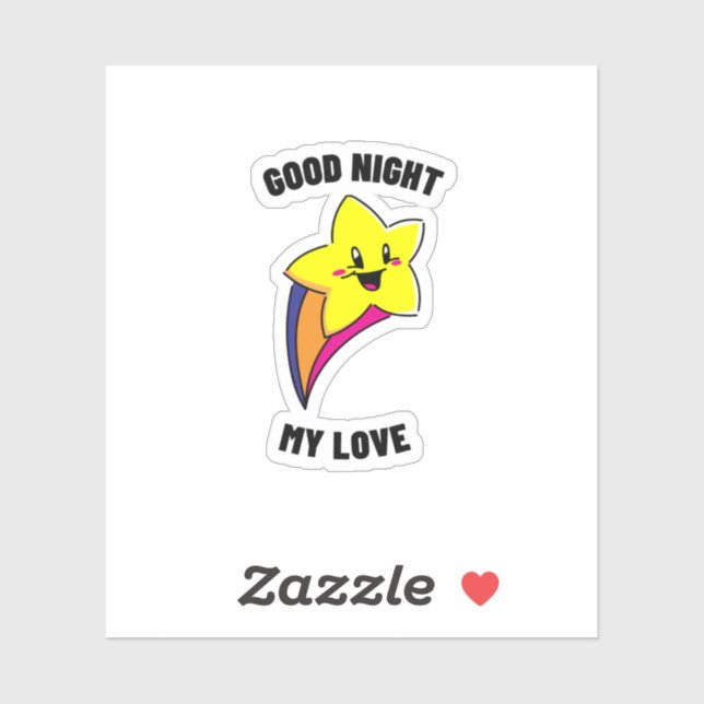 STICKER BONNE NUIT MON AMOUR (Feuille)