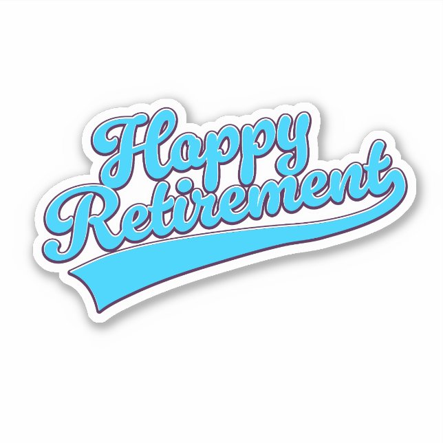Sticker Bonne retraite édition bleue (Devant)