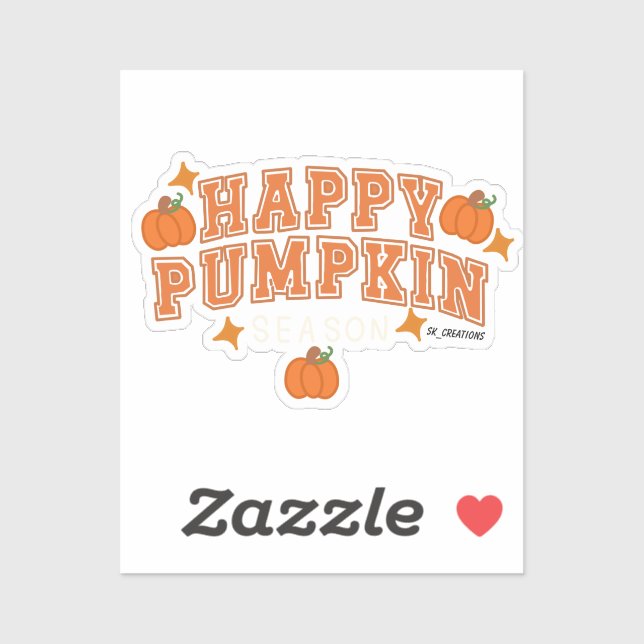 Sticker Bonne saison Citrouille (Feuille)