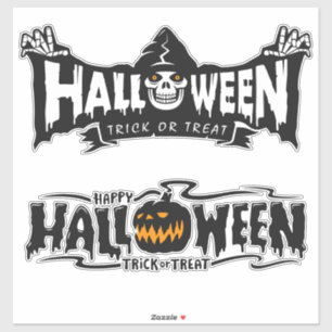 Sticker Bonne typographie d'Halloween