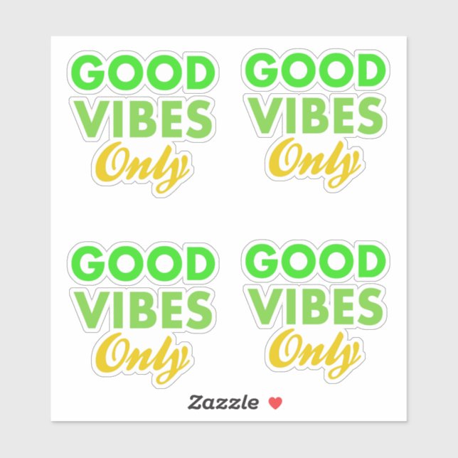Sticker Bonnes Vibrations Uniquement (Feuille)