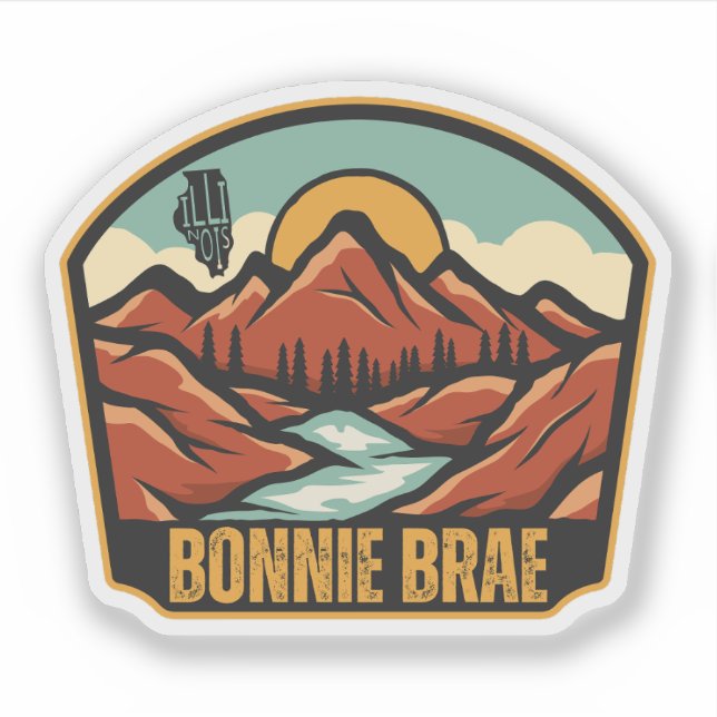 Sticker Bonnie Brae, Illinois  (Devant)
