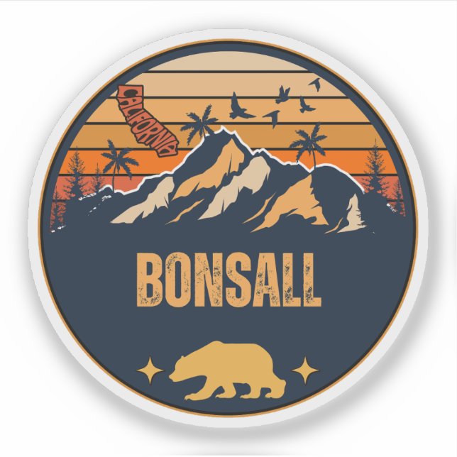 Sticker Bonsall, Californie (Devant)