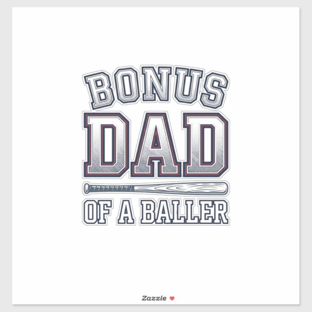 Sticker Bonus Dad of a Baller Vintage Sports Shirt Design_ (Feuille)