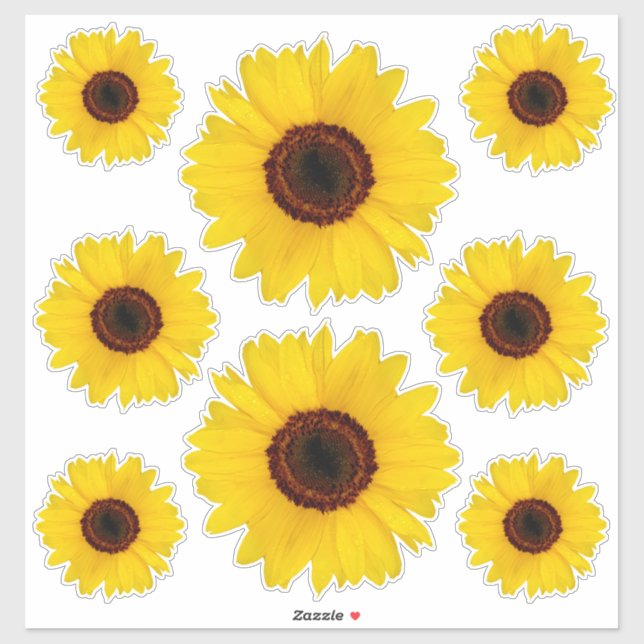 Sticker Bonus sur l'autocollant de contours des tournesols (Feuille)