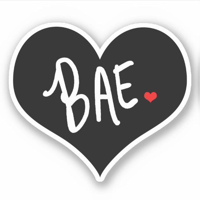 Sticker Boo Bae Black Heart (Devant)