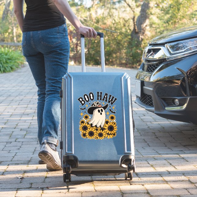 Sticker Boo Haw Cow Ghost Halloween Occidentale (Valise Insitu)