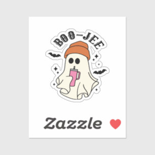 Sticker Boo-Jee fantôme drôle inspiré de tumbler Halloween