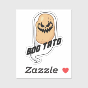 Sticker Boo-Tato Éffrayant de la pomme de terre Halloween