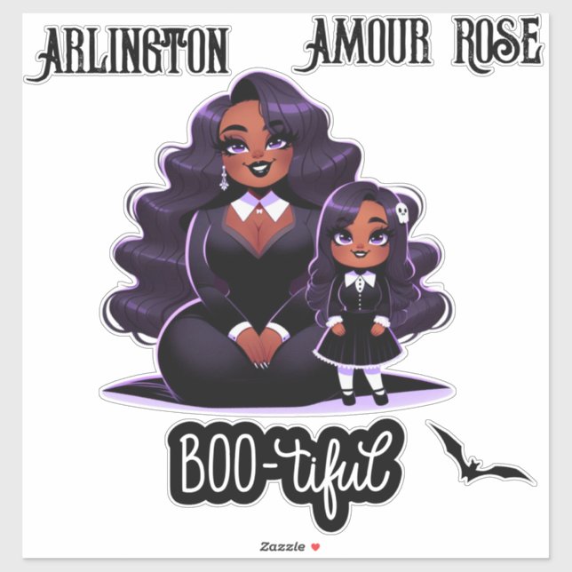Sticker Boo tiful Mommy & Me mignon Halloween ethnique (Feuille)