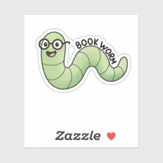 Sticker Book Worm Cute Bookish Book Lover Worm