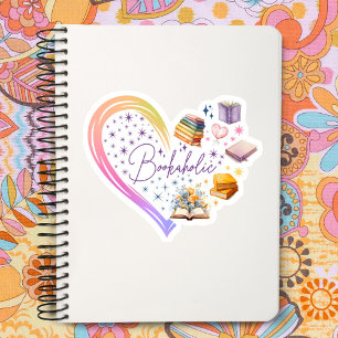 Sticker Bookaholic, Quote Bookworm Reader