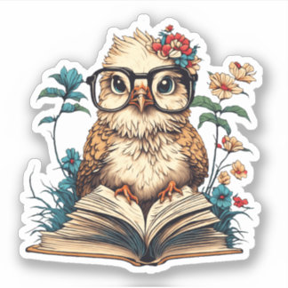 Sticker Bookish Bird