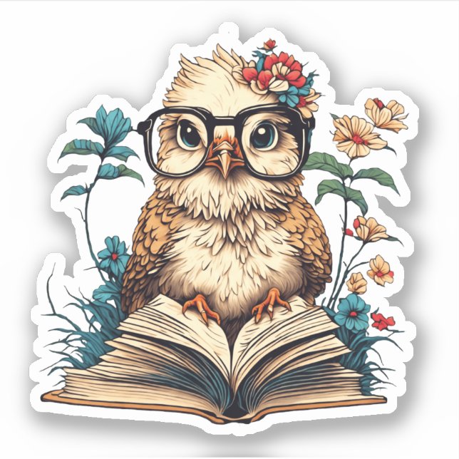 Sticker Bookish Bird (Devant)
