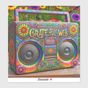 Sticker Boombox Web gracieux