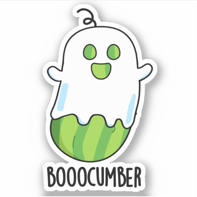 Sticker Booocumber Funky Ghost Concomber Pun (Devant)