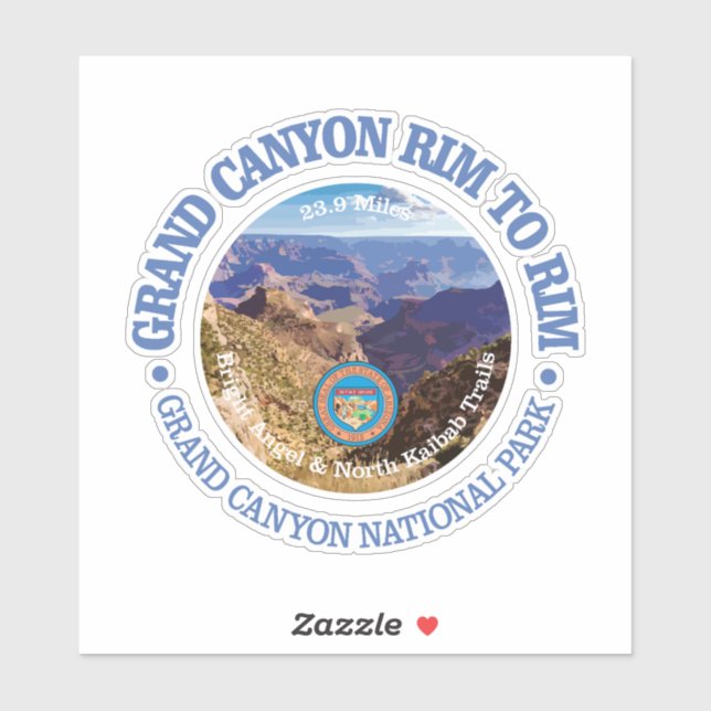 Sticker Bord du Grand Canyon à la ceinture (rd) (Feuille)