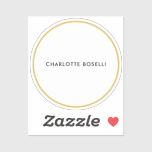 Sticker Bordures couleur or Blanc minimaliste professionne