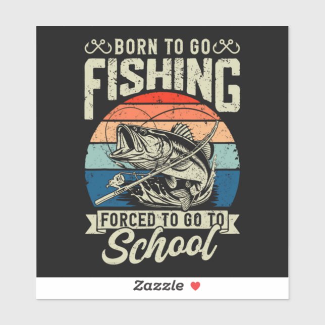 STICKER BORN TO GO FISHING (Feuille)