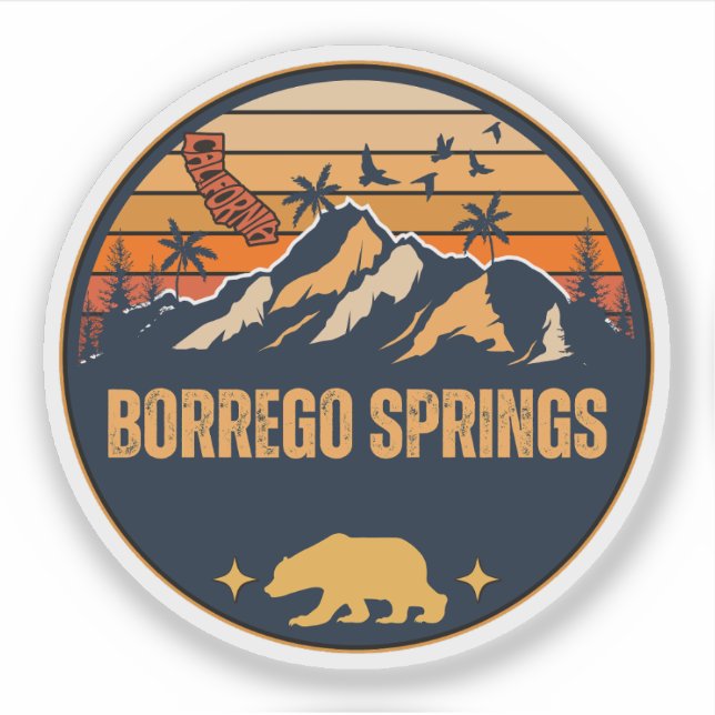 Sticker Borrego Springs, Californie (Devant)