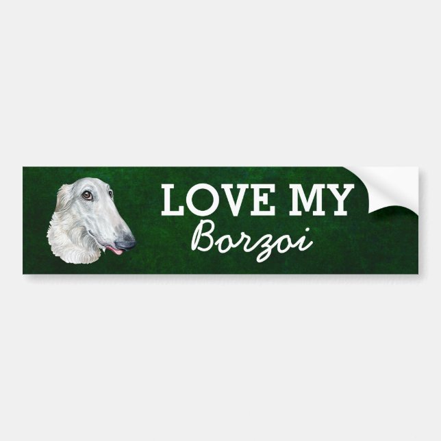 Sticker Borzoi Bumper (Devant)