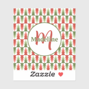 Sticker Bosquet de sapins de Noël géométriques