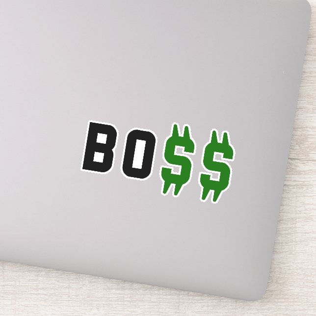 Sticker Boss, Bo$$ (Détail)