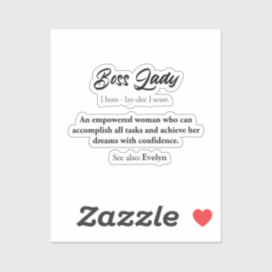 Sticker Boss Lady Mug - Un cadeau de femme, la confiance