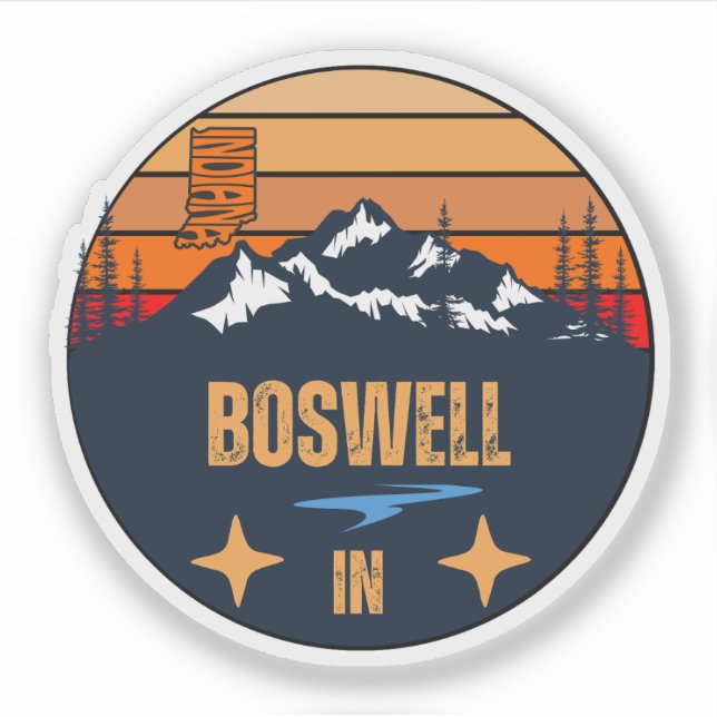 Sticker Boswell, Indiana (Devant)