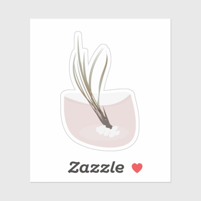 Sticker Botanique Air Plantes Tillandsia Terrarium (Feuille)