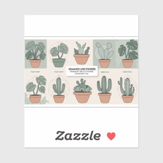 Sticker Botanique Boho - 12 minimaliste Plante S