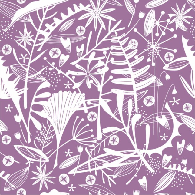 Sticker Botanique Floral Purple (Devant)