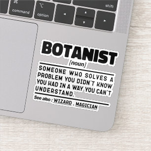 Sticker Botaniste Noun Définition Botany Plante Lover Cool
