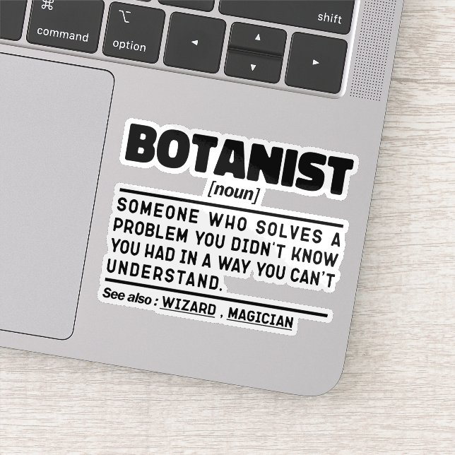 Sticker Botaniste Noun Définition Botany Plante Lover Cool (Détail)