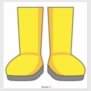 Sticker Botte de pluie en caoutchouc jaune