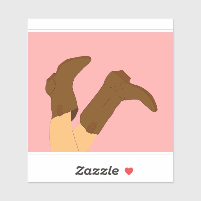 Sticker Bottes Cowboy (Feuille)