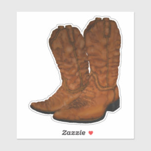 Sticker Bottes de cow-boy Vintages
