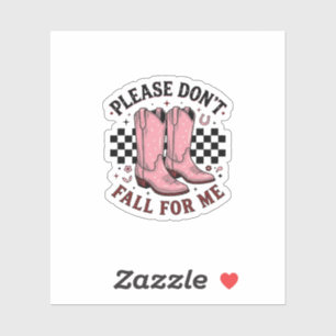 Sticker Bottes de cowboy vintage S'il vous plaît ne tombez