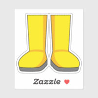 Bottes de pluie jaunes en caoutchouc