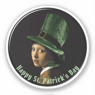Sticker Boucle d'oreille Trèfle St Patrick