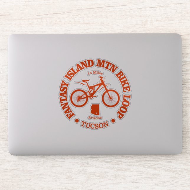 Sticker Boucle MTB de l'île Imaginaire (cyclisme) (Ordinateur)